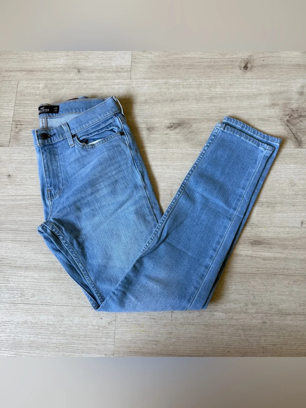 Hollister Epic Flex Skinny Jeans Men’s 29x32 Light Wash Stretch Denim